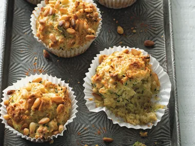 Zucchini, parmesan and basil muffins