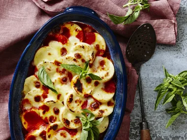 Baked semolina gnocchi