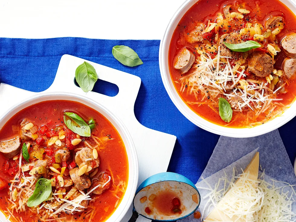 Italian sausage and capsicum soup