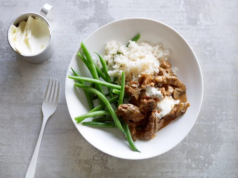 Beef stroganoff