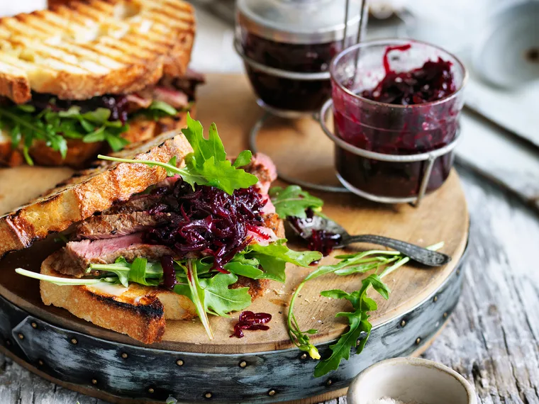 Caramelised onion and beetroot jam