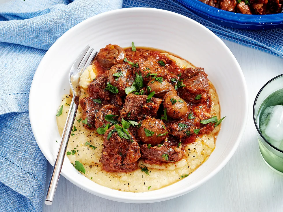 Braised mushroom and beef stew