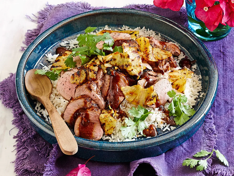 Pineapple spiced barbecue pork