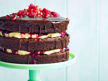 Chocolate cake with mascarpone