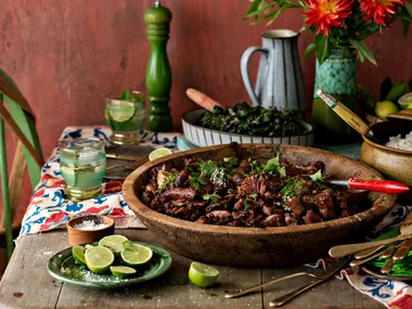 Brazilian spicy pork nose-to-tail stew