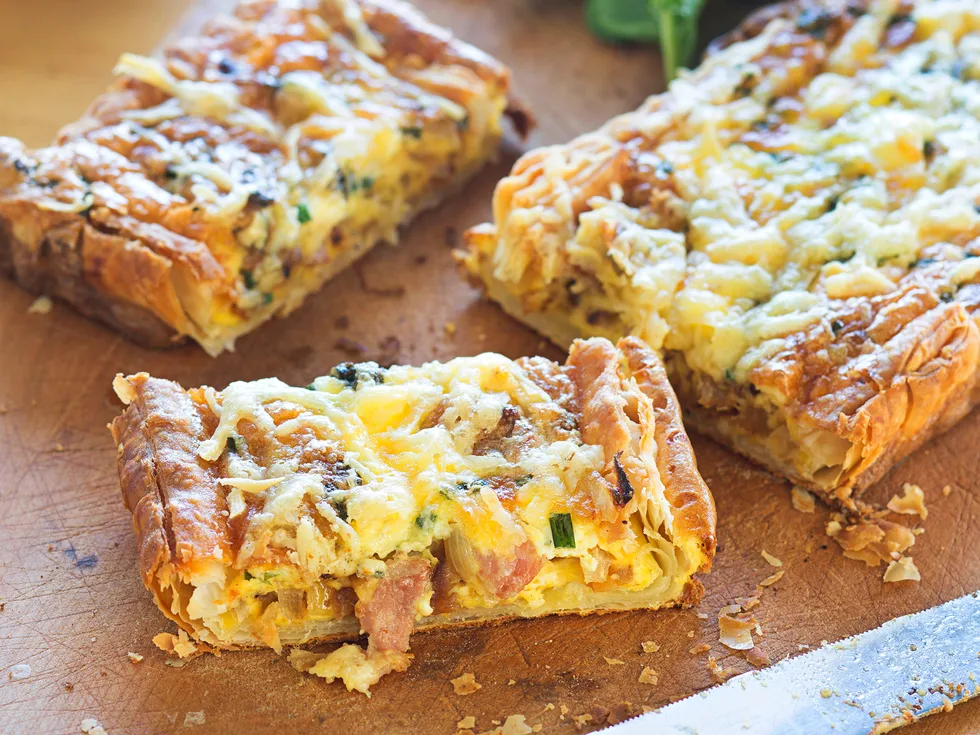 Bacon and cheese tart