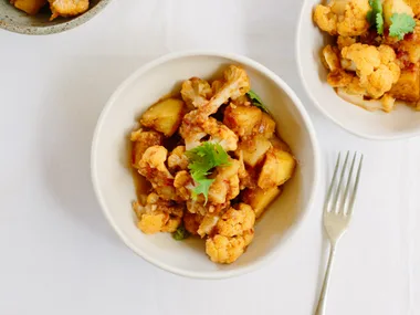 Cauliflower and potato curry