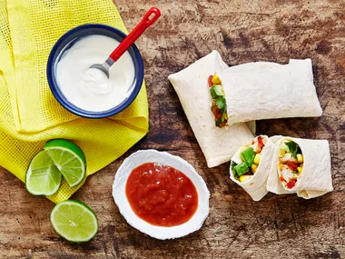 Char-grilled chicken burrito