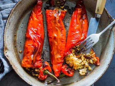 Stuffed sweet peppers