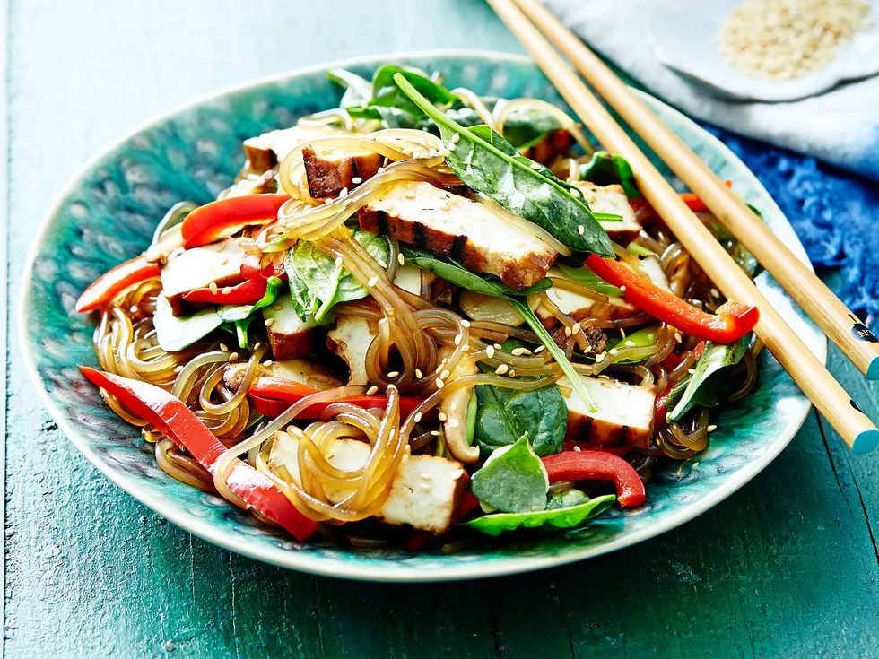 Tofu sesame noodles
