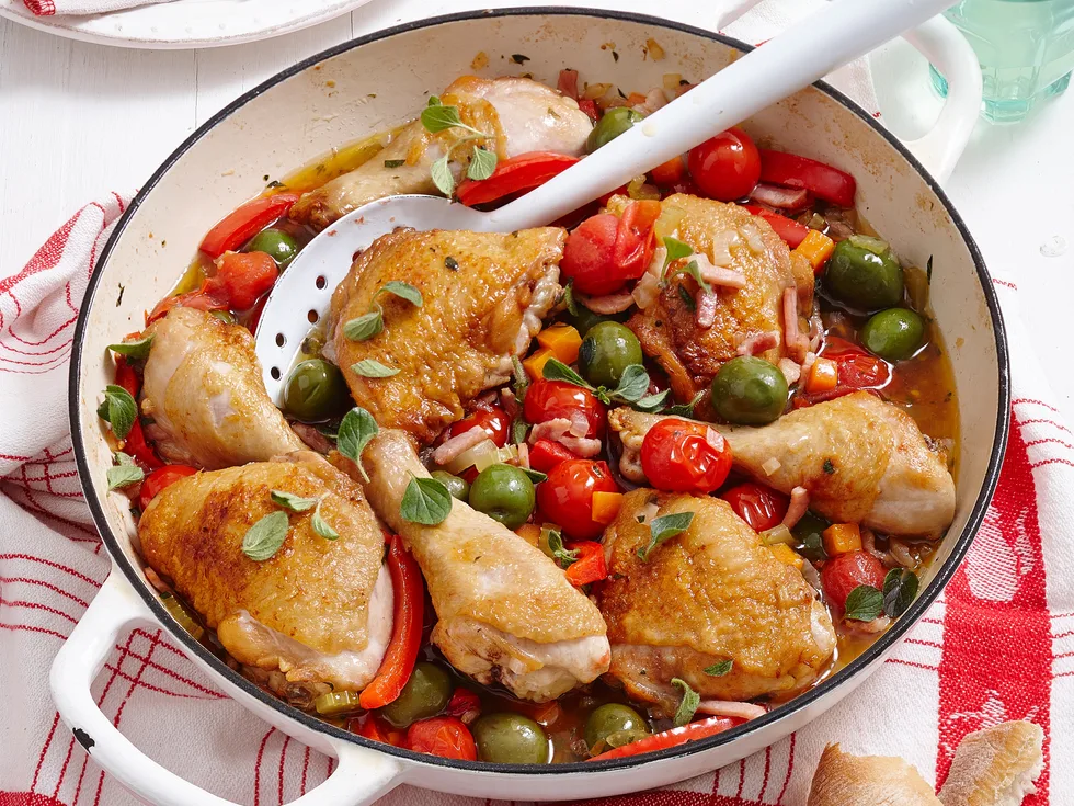 Rustic chicken cacciatore