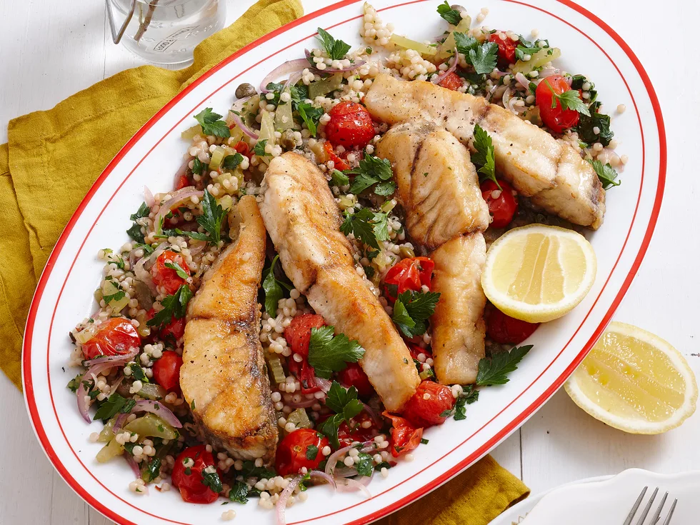 Sicilian fish with couscous