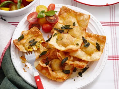 Pumpkin and ricotta ravioli