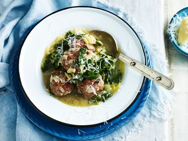Tuscan meatball soup