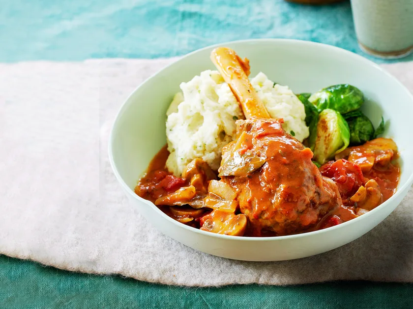 Lamb shank chasseur