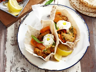 Chickpea fritter pockets