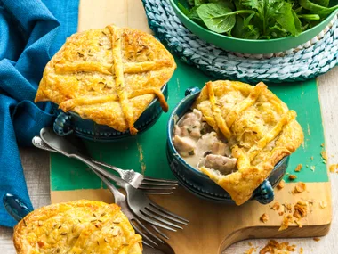 Chicken, fennel and mushroom pot pies