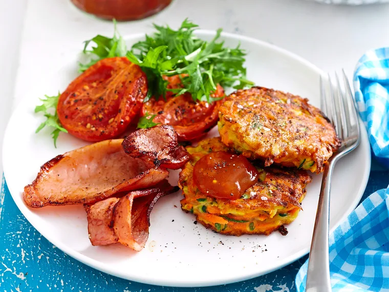 Carrot and zucchini fritters