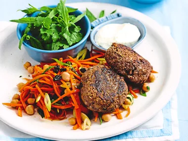 Lamb meatballs with warm salad