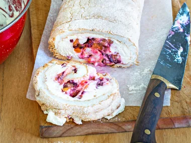 Fruit-filled roulade