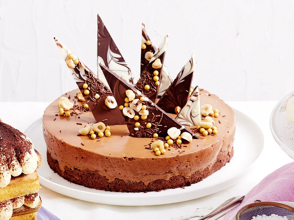 Chocolate hazelnut mousse cake