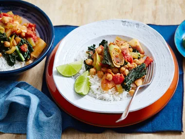 Spiced vegetables and chickpeas