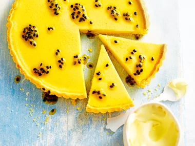Lemon and passionfruit tart