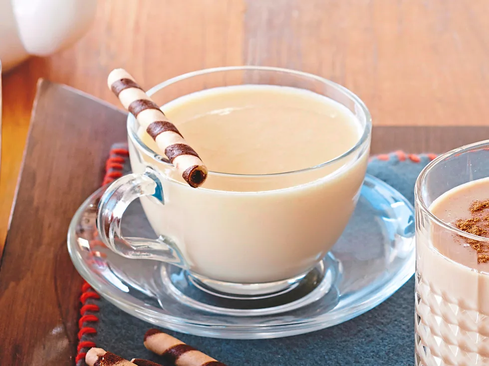 White chocolate eggnog