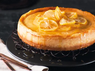 Mascarpone honey and lemon baked cheesecake