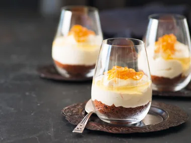 Spiced orange and Cointreau cheesecakes
