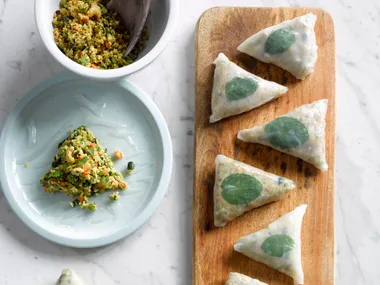 Megan May's spicy samosa wraps