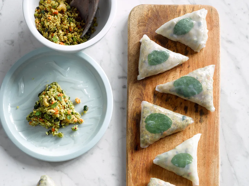 Megan May's spicy samosa wraps