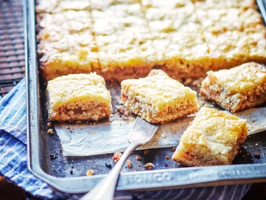 Chewy citrus and almond squares