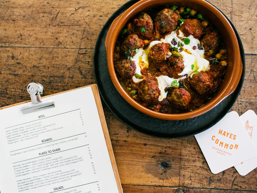 Pork and beef meatballs with potato dumplings