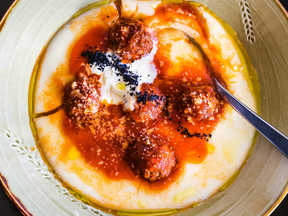 Polpette di carne con polenta