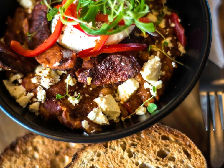 Lumes Cafe's harissa spiced beans