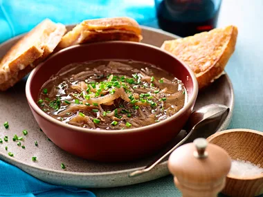 French onion soup with croque monsieur