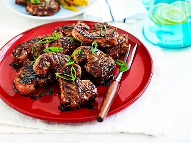 Stout and honey char-grilled lamb chops