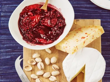 Tamarillo confit with pinot noir