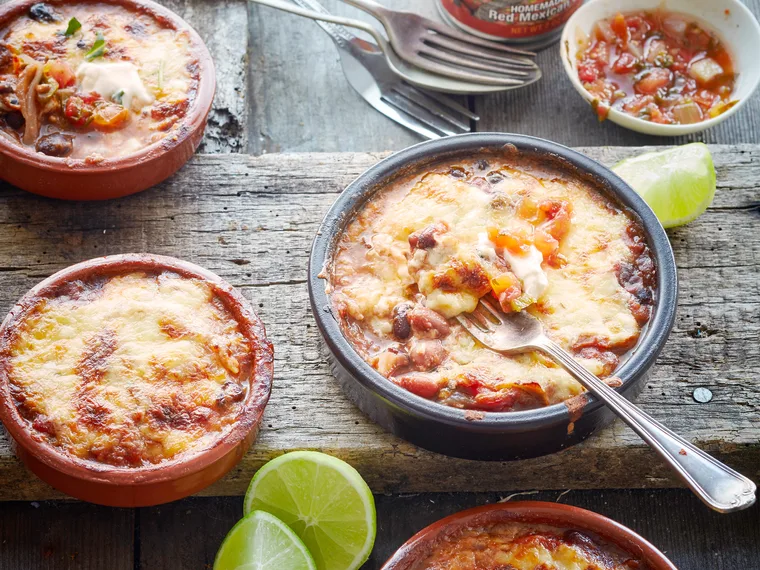 Mexican bean and cheese pies