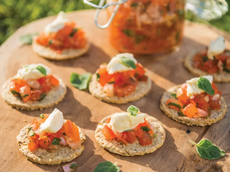 Spicy Pico de Gallo with ricotta