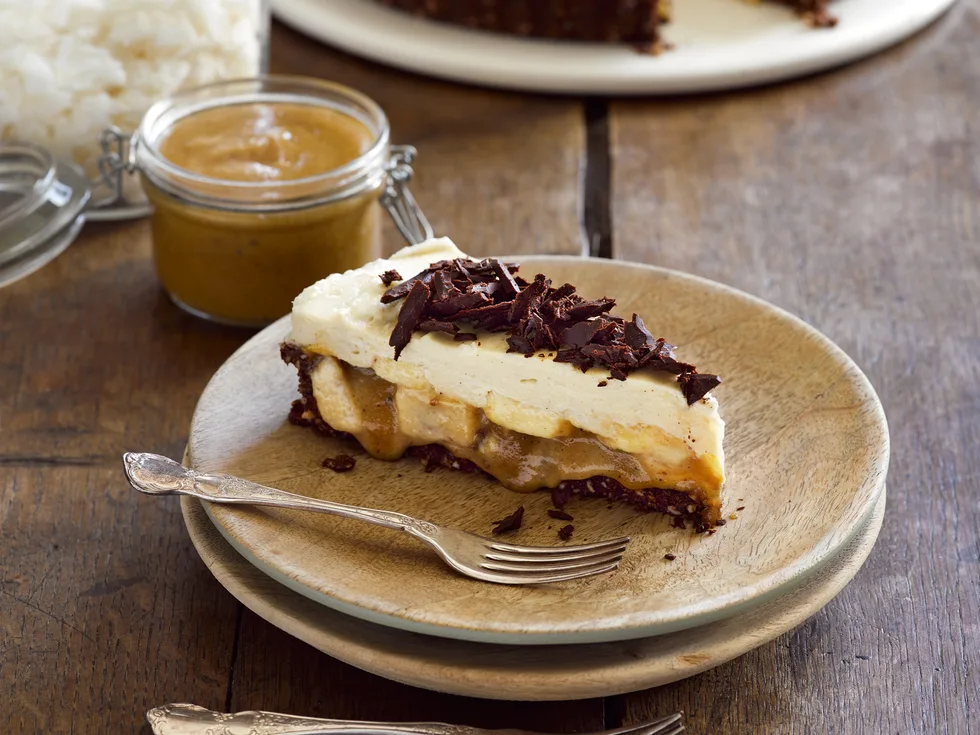 Megan May's banana caramel coconut pie