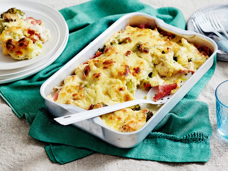 Leek and vegetable au gratin