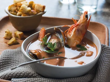 Prawn and mussel bisque