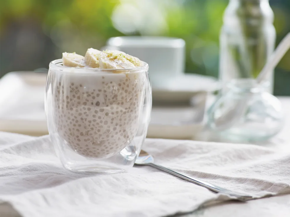 Creamy sago breakfast pud