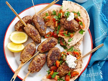 Spiced lamb and couscous koftas