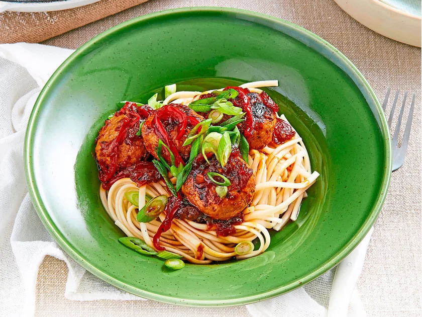 Aloha pork and pineapple meatballs