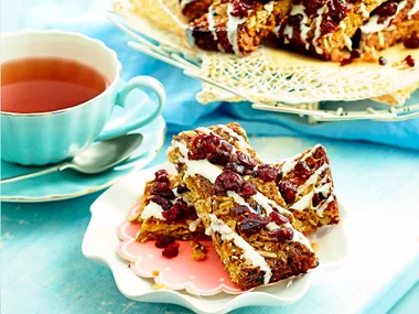 Cranberry and coconut flapjacks