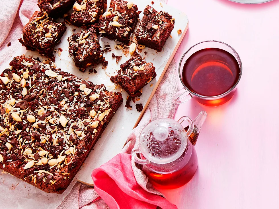 Fruit and nut chocolate brownies