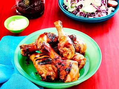 Sticky plum and beer chicken